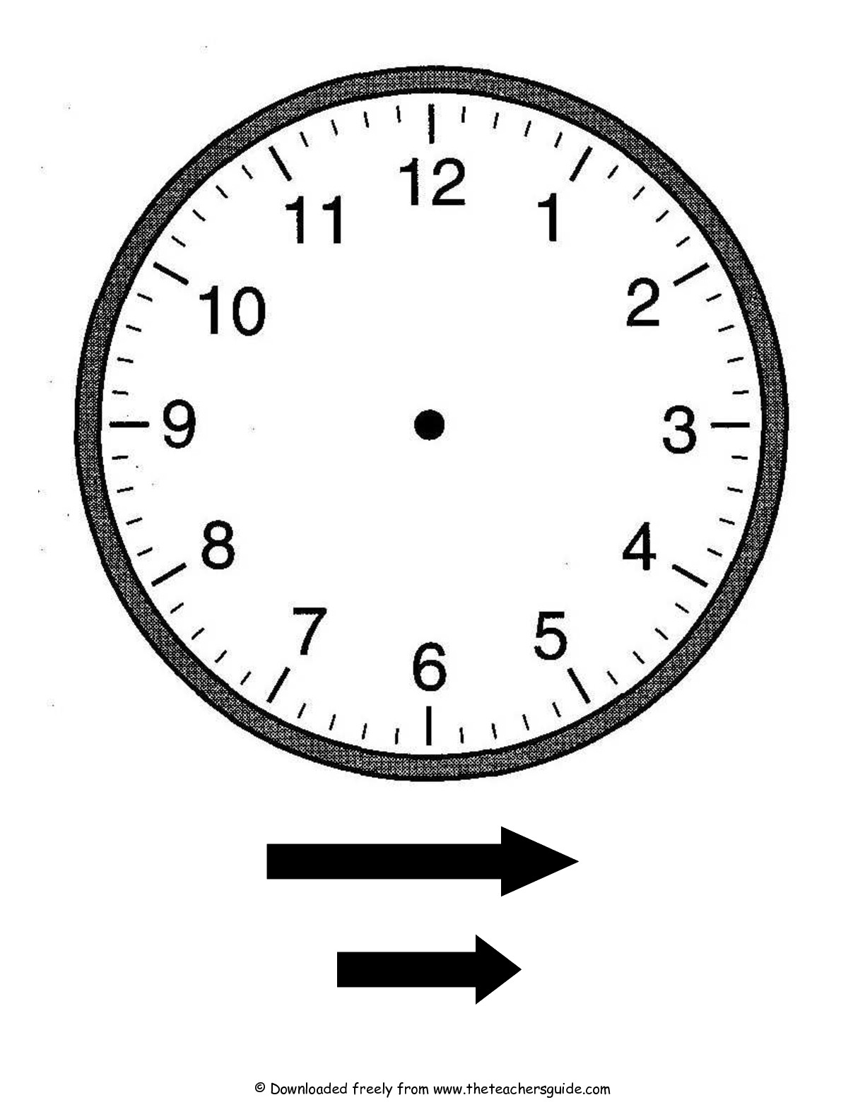 Clock Face with Hands Worksheets