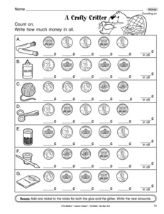 Counting Money Math Worksheets Image