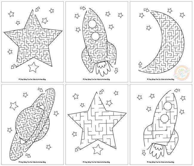 Free Printable Space Worksheets for Kids Image