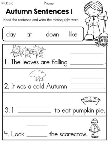 Kindergarten Language Arts Worksheets Printable Image