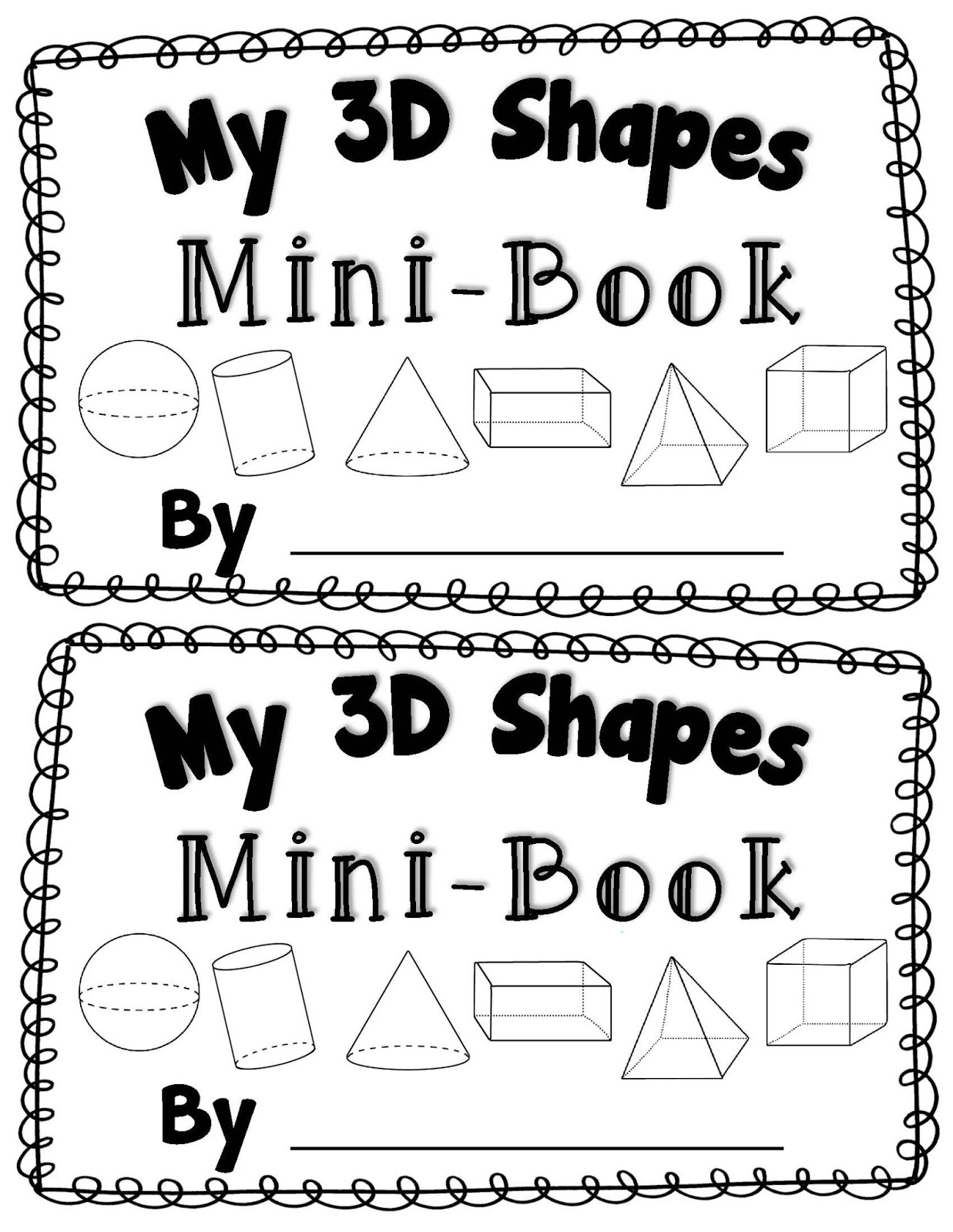 Printable 3D Shapes Kindergarten Image