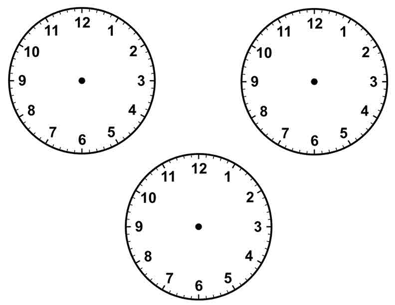 Printable Blank Clock Faces