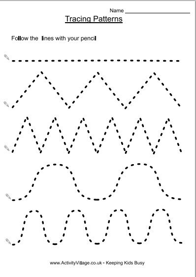 Printable Line Tracing Worksheets Image