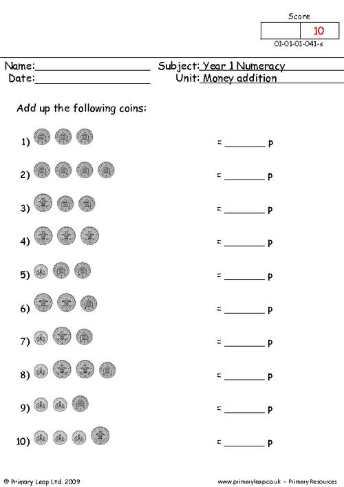 Printable Money Worksheets Image