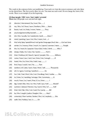 Printable Sentence Worksheets Image