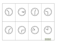 Printable Telling Time Clock Image