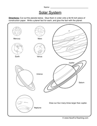 Science Worksheets Solar System Image