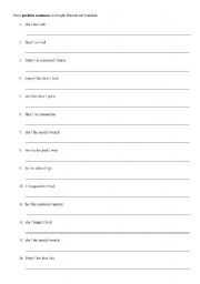 Simple Sentence Worksheets Printable Image