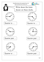 Time Worksheets Quarter Hour Image