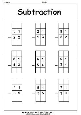 2 Digit Subtraction With Regrouping Worksheets Image