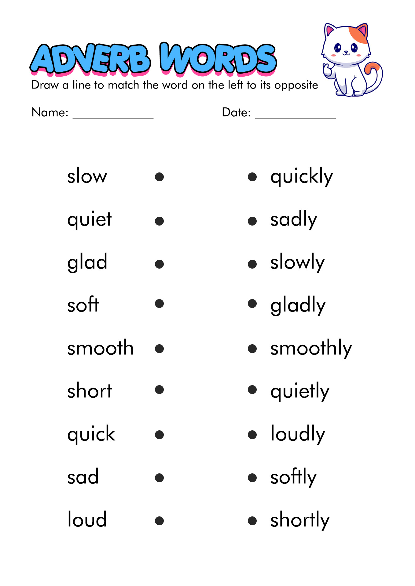 3rd Grade Adverb Examples Worksheet Image