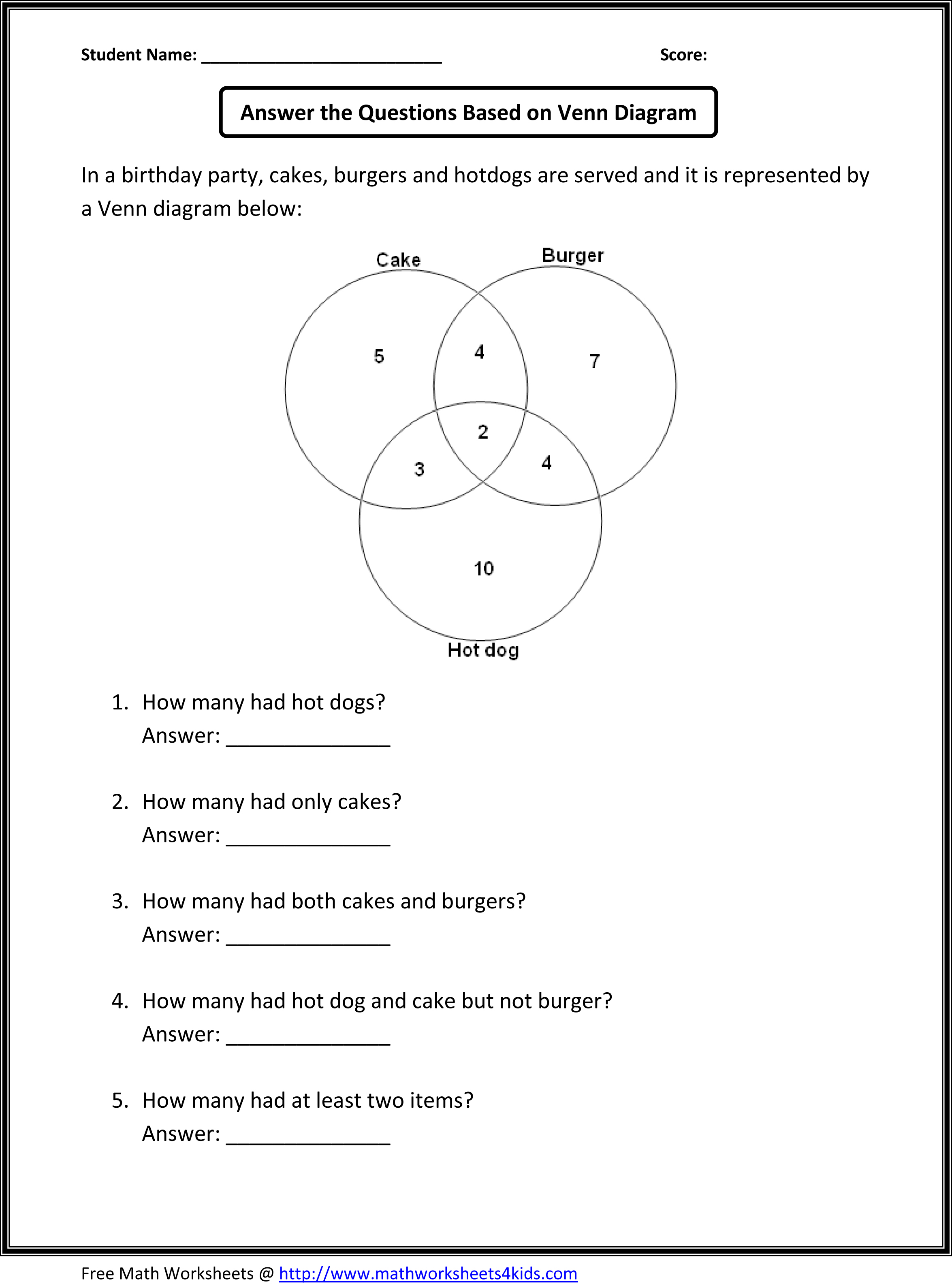 5th Grade Math Worksheets Printable Image