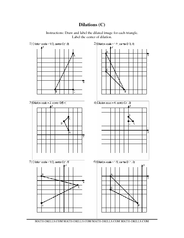 8th Grade Dilations Worksheet Image