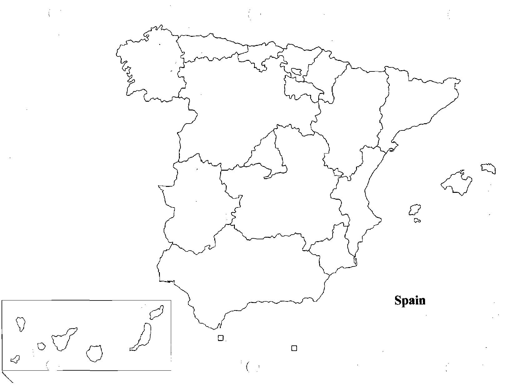 Blank Spain Map Image