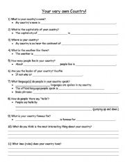 Create Your Own Country Worksheet Image