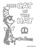 Dr. Seuss Cat in the Hat Coloring Pages Image