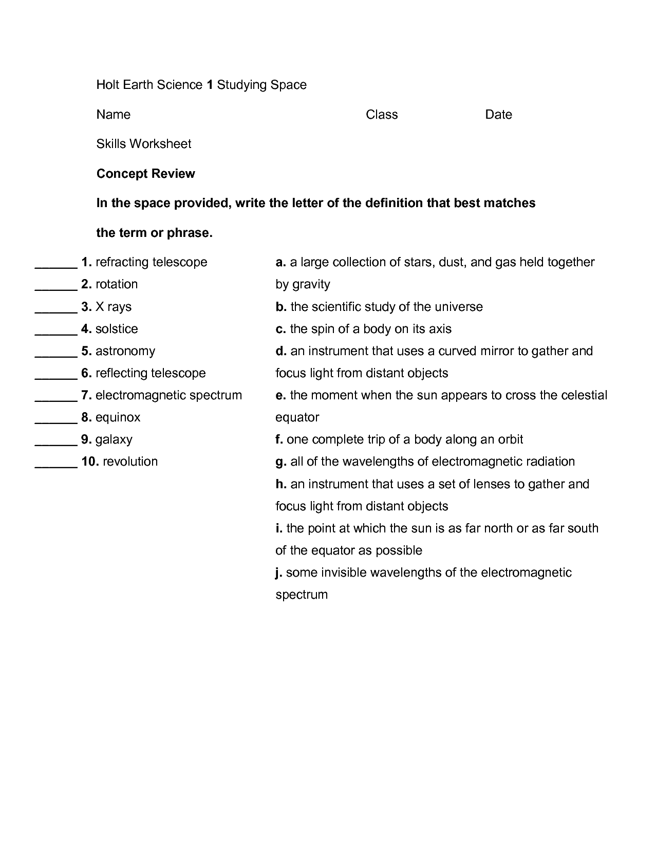 Earth Science Review Worksheets Image