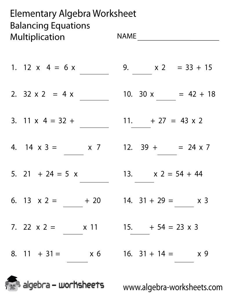 Free Printable Multiplication Worksheets Elementary Image