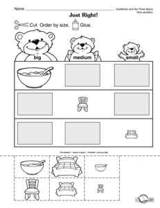 Goldilocks and Three Bears Worksheets Image