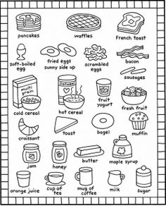 Healthy Breakfast Coloring Pages Image