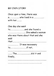 Make Your Own Story Worksheet Image