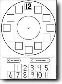 Cut and Paste Telling Time Worksheets