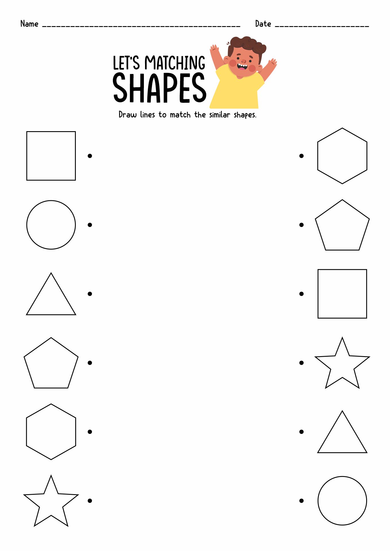 Preschool Shapes Worksheets for 3 Year Olds Image