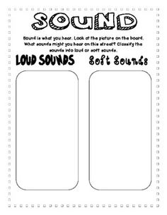 Science Sound Worksheet for 1st Grade Image