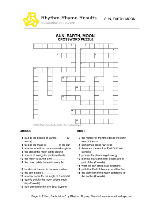 The Sun Earth Moon System Worksheet Answers Image