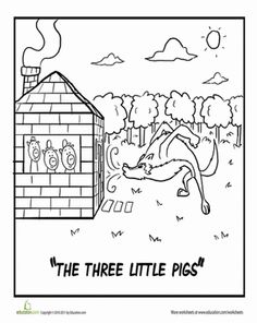 Three Little Pigs Coloring Pages Image