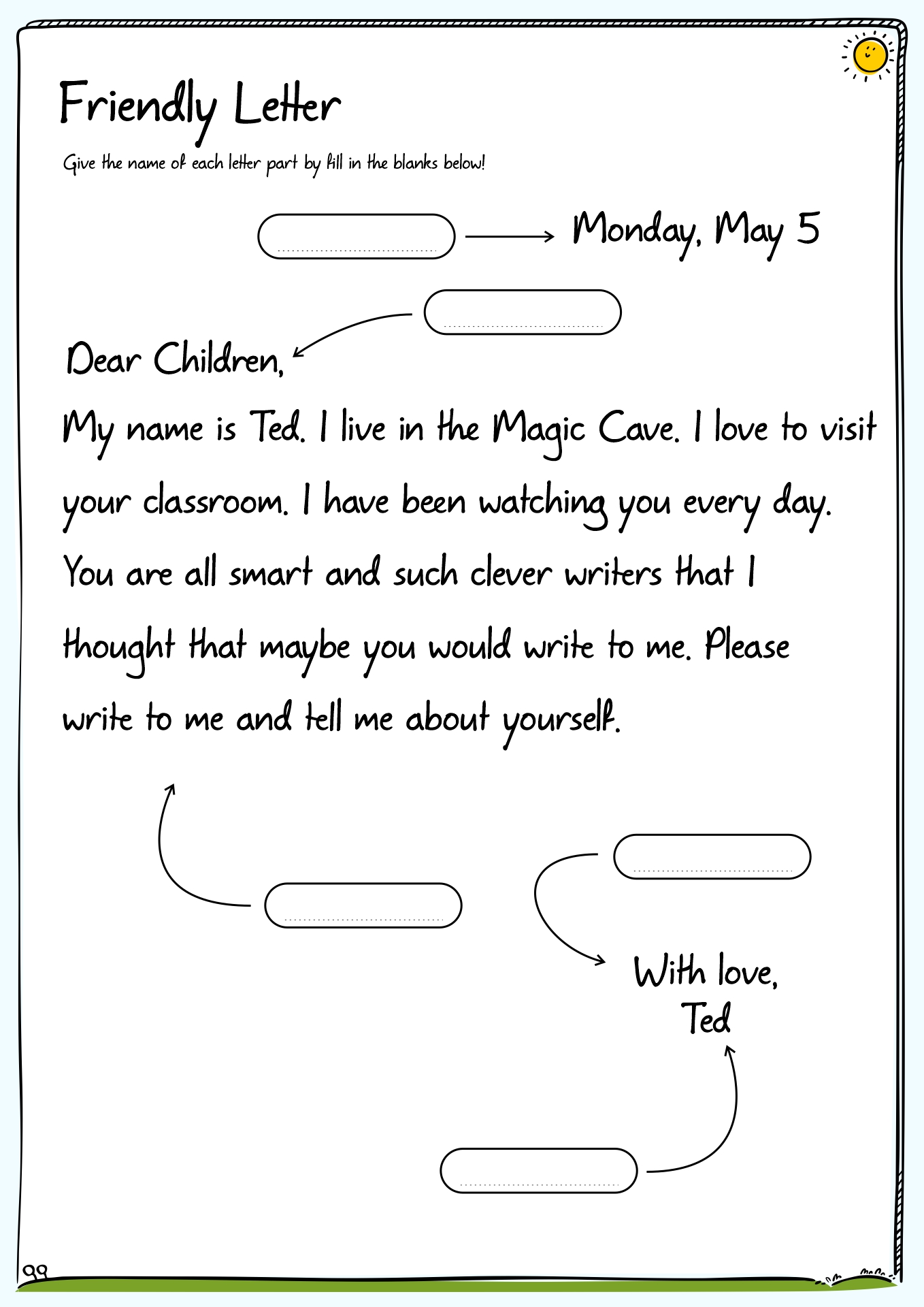 Writing Friendly Letters 2nd Grade
