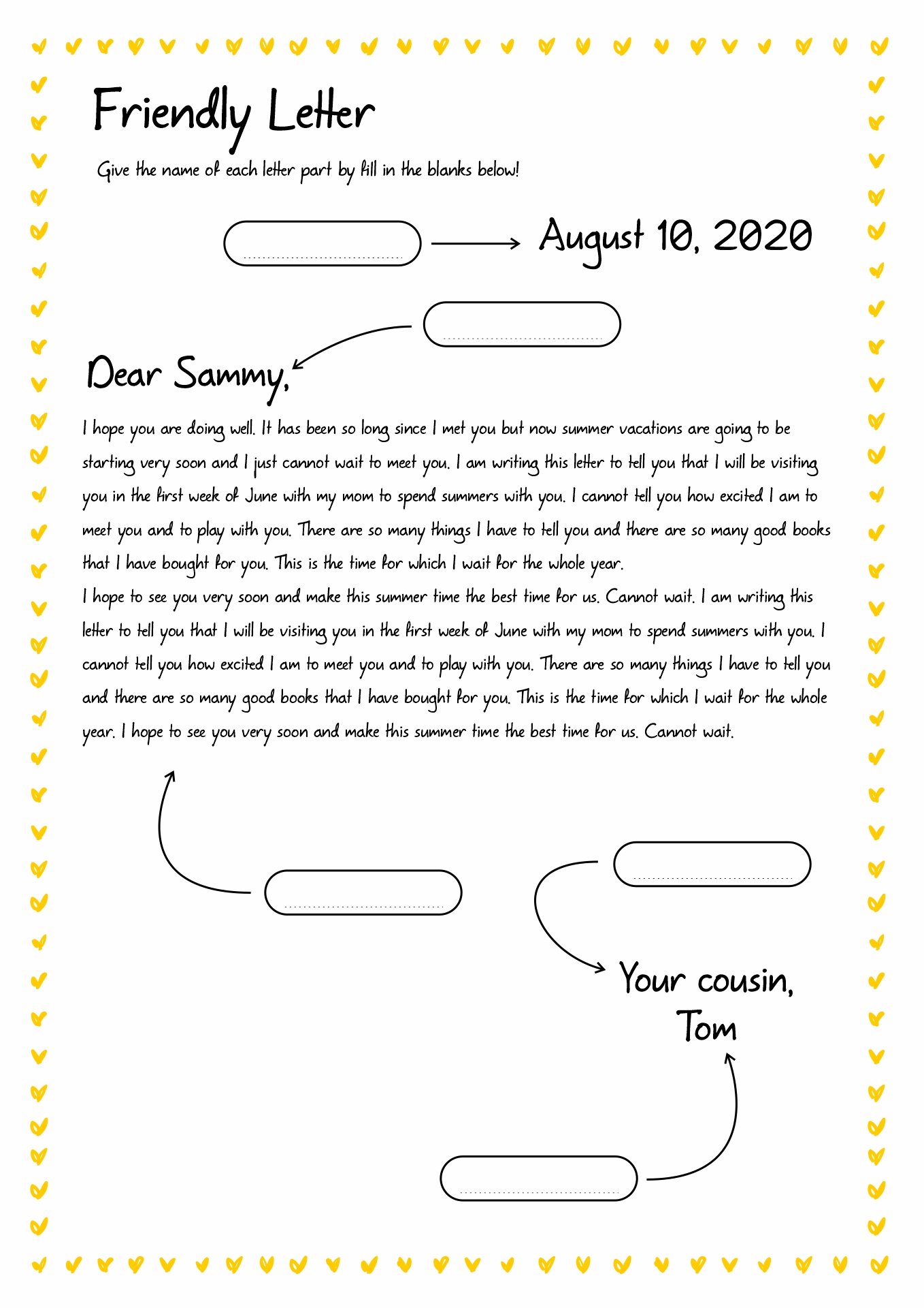 Writing Friendly Letters 2nd Grade Image