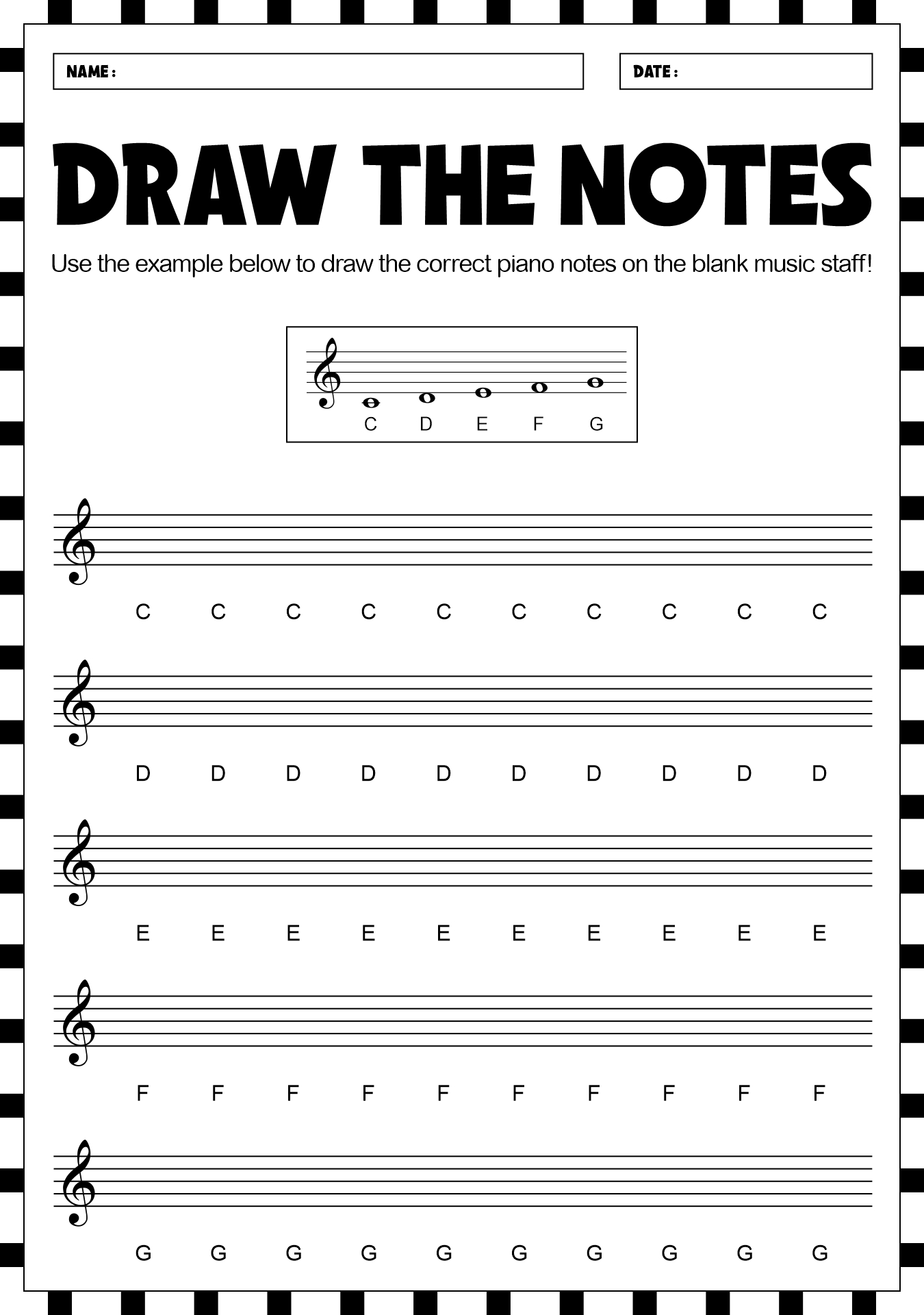 Piano Worksheets For Kids Printables Color In My Piano Piano Worksheets For Kids Printables Color In My Piano