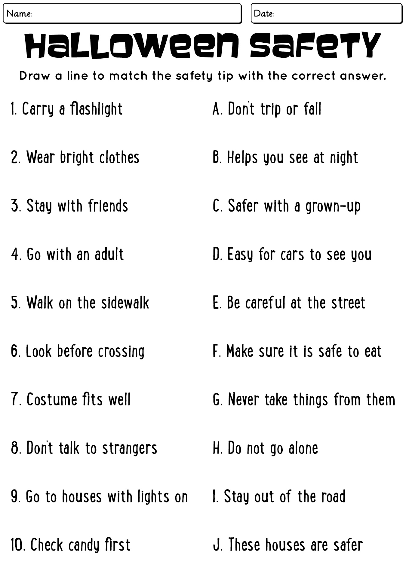 4th Grade Halloween Worksheets