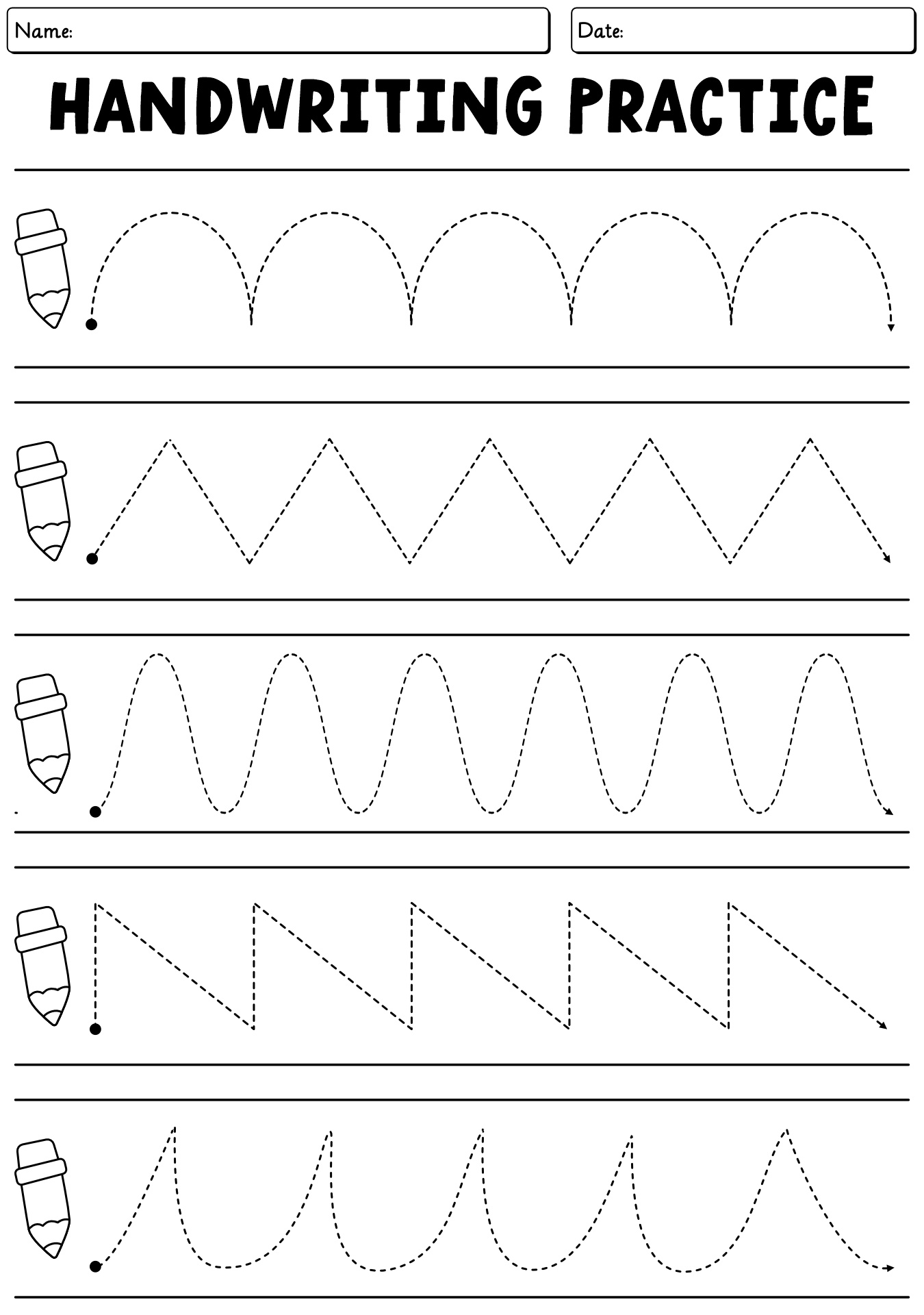 Free Preschool Handwriting Practice