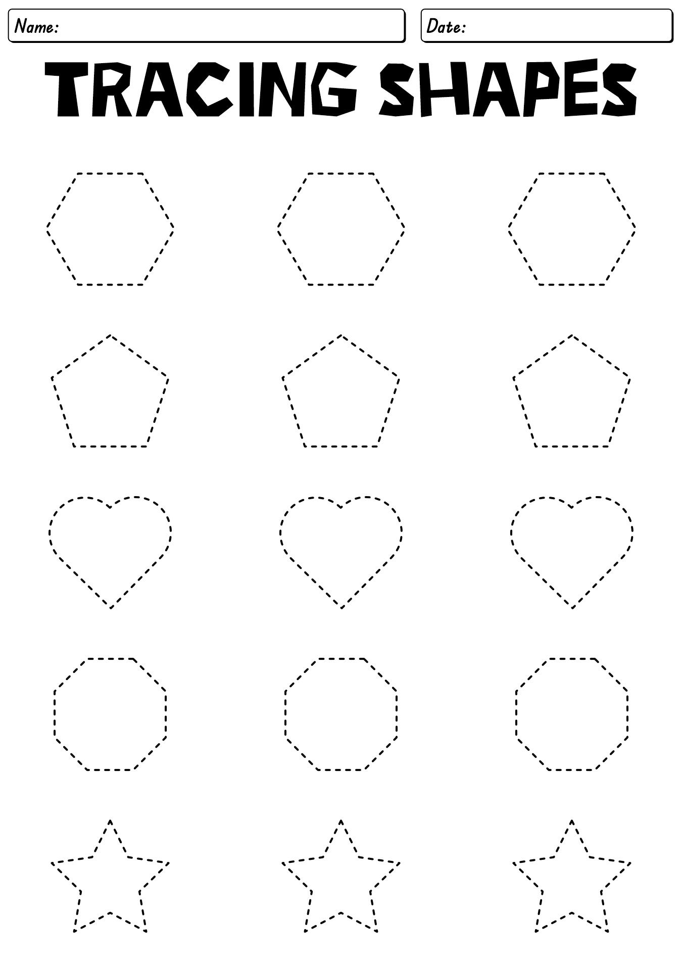 Handwriting Worksheets For Kindergarten