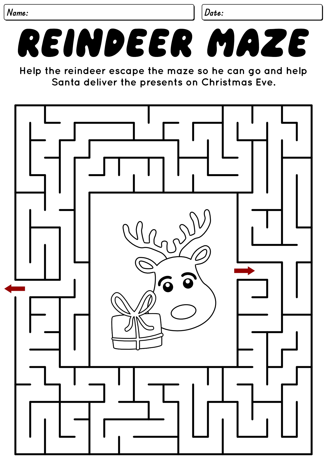 Christmas Puzzle Sheets For Kids