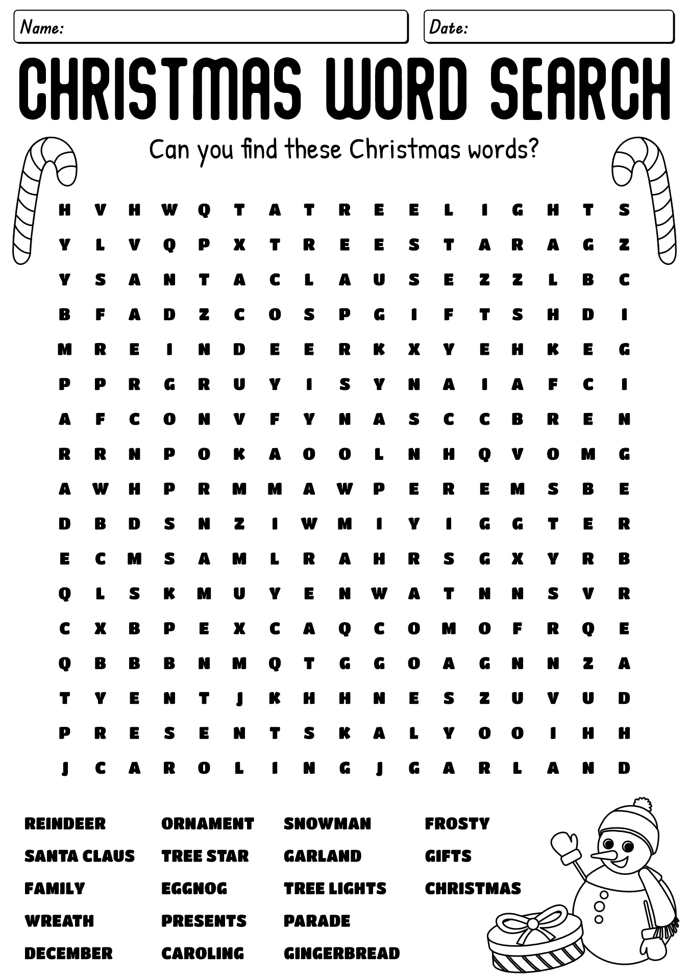 Christmas Puzzles & Classroom Games