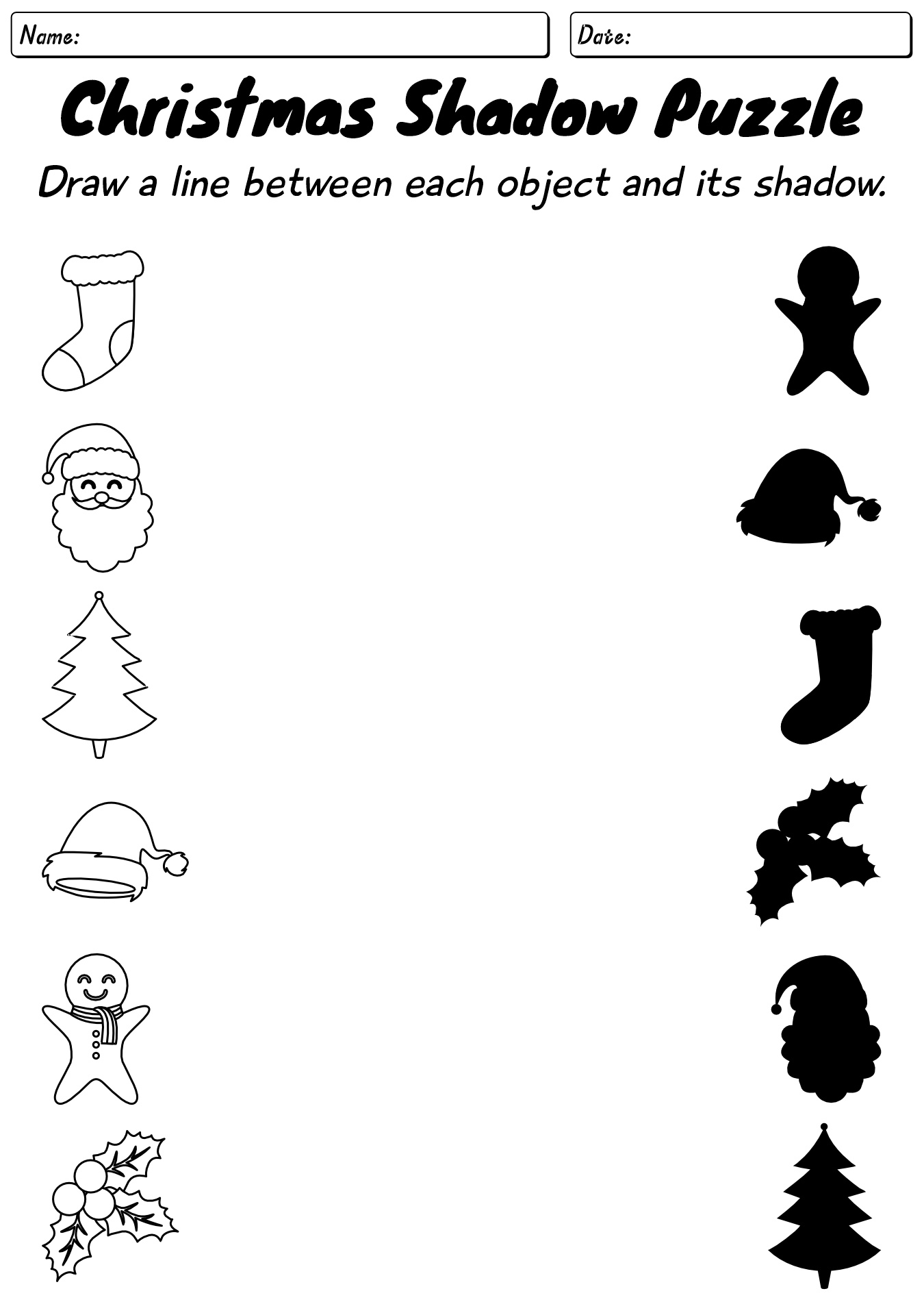Fun Christmas Puzzle Worksheets