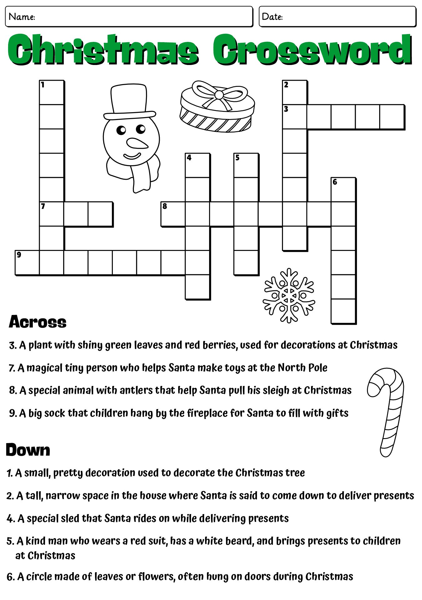Interactive Christmas Brain Games Sheets