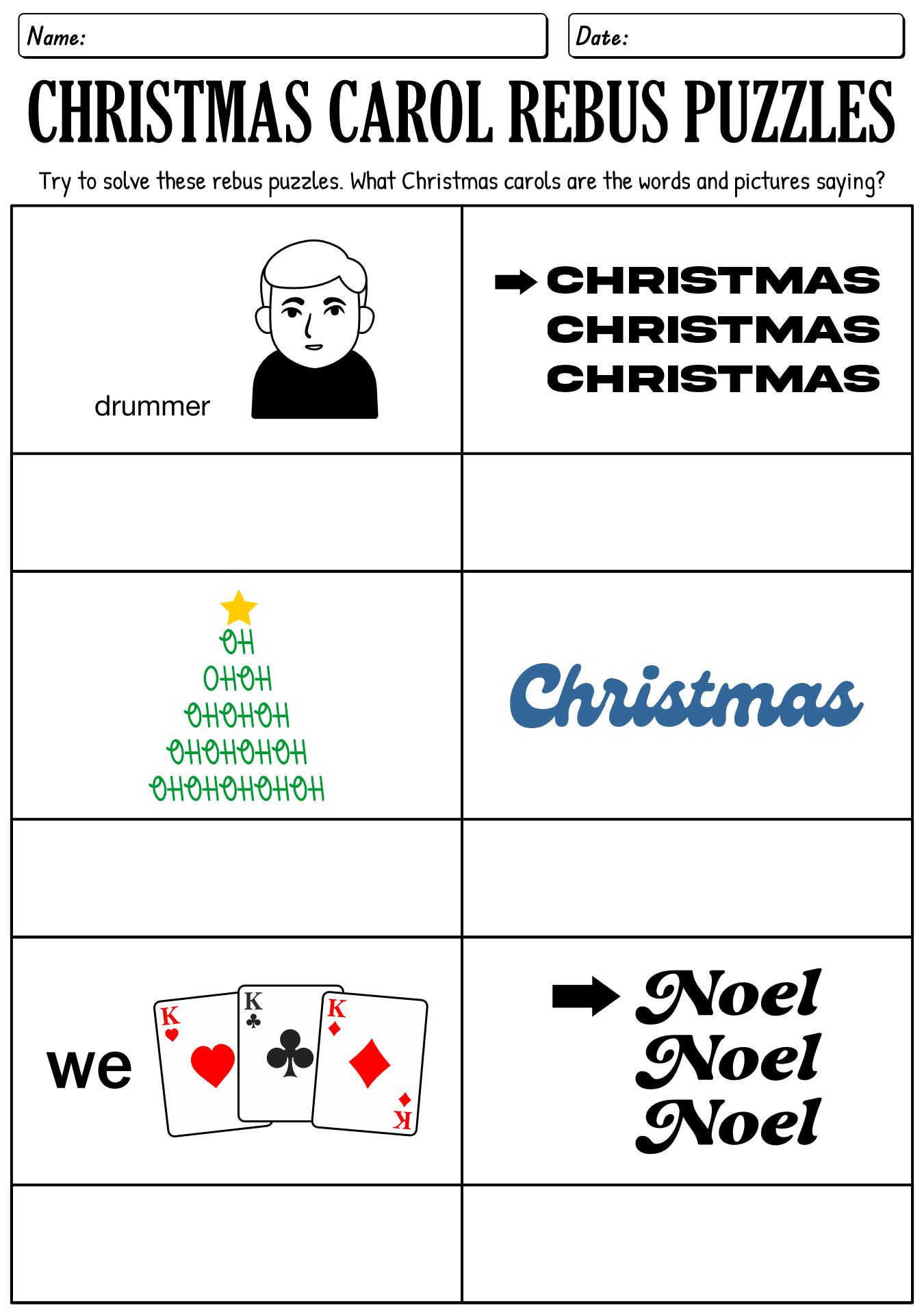 Kids Christmas Brain Teasers Puzzles