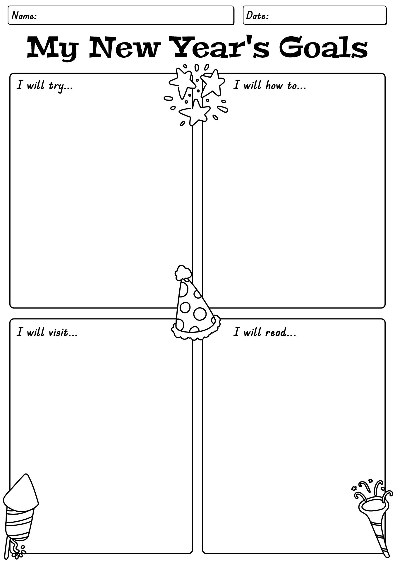 New Years Goal Setting Activities for Students