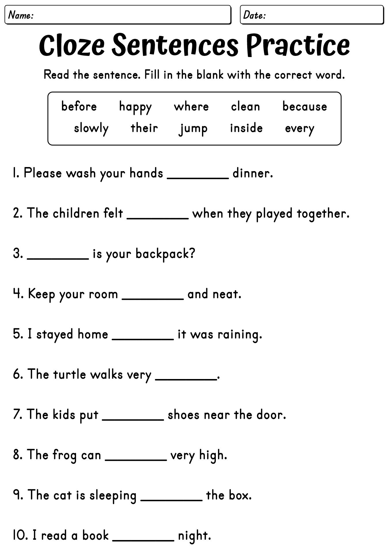 2nd Grade Kids Sheets Reading Worksheet