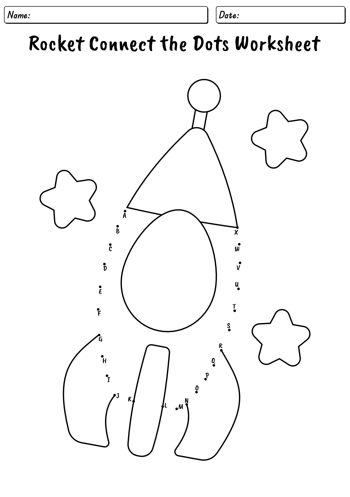 Alphabet Dot To Dot Worksheets For Kindergarten