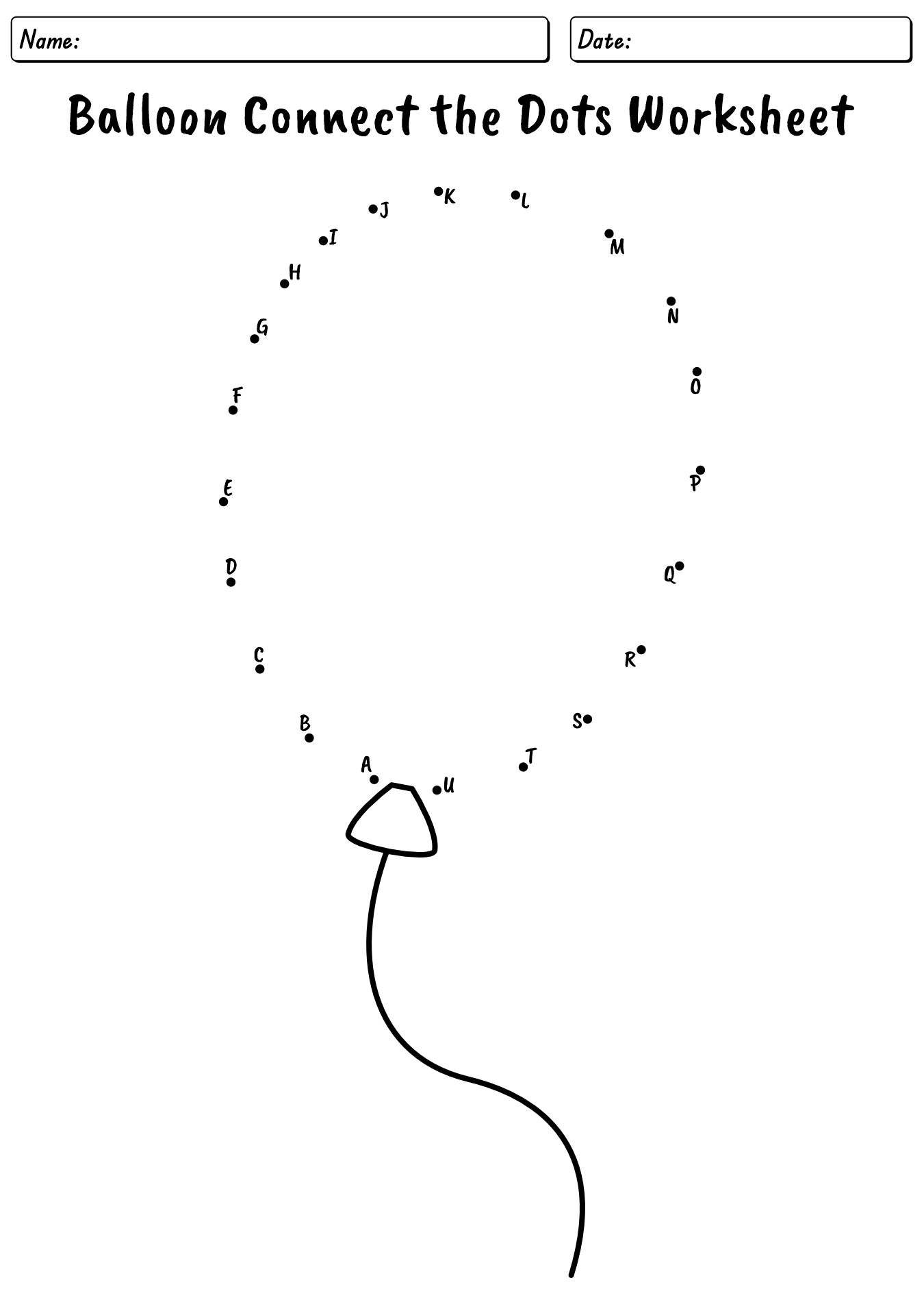 Alphabet Dot To Dot Worksheets