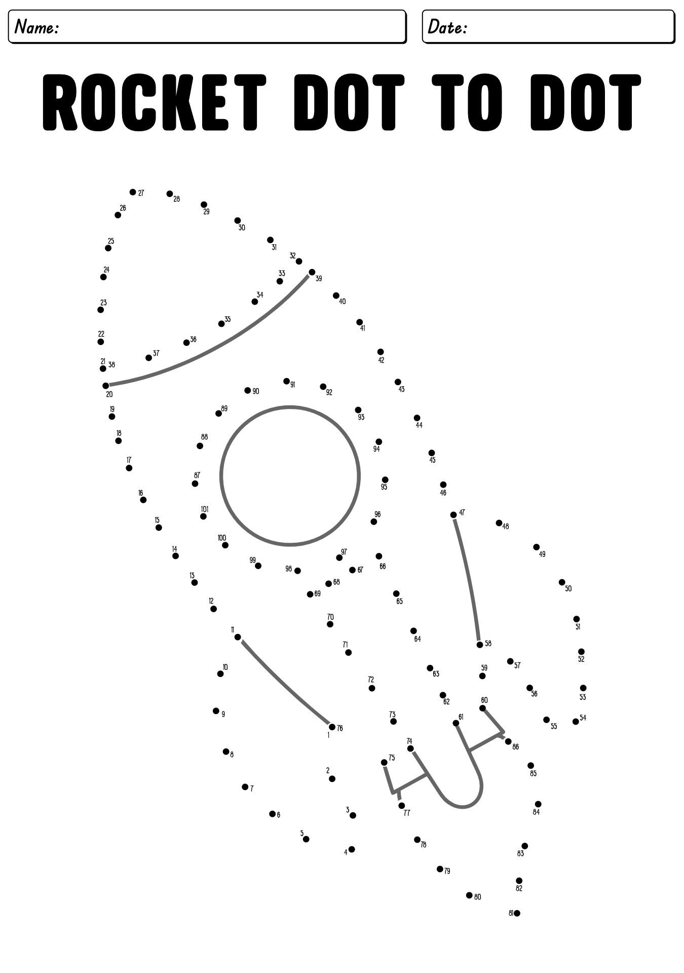 Connect the Dots Printables for Kids