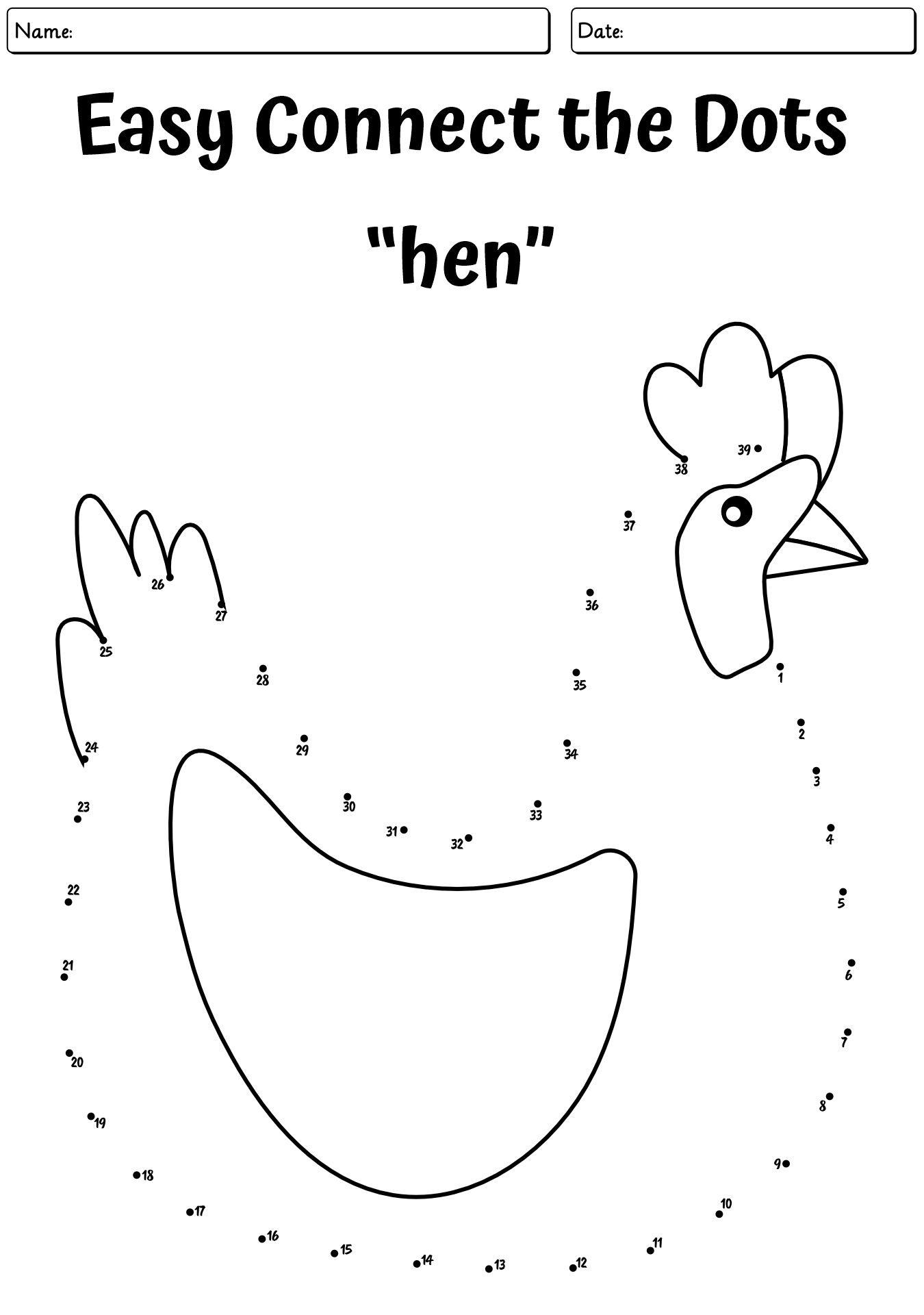 Dot To Dot Printables Worksheet