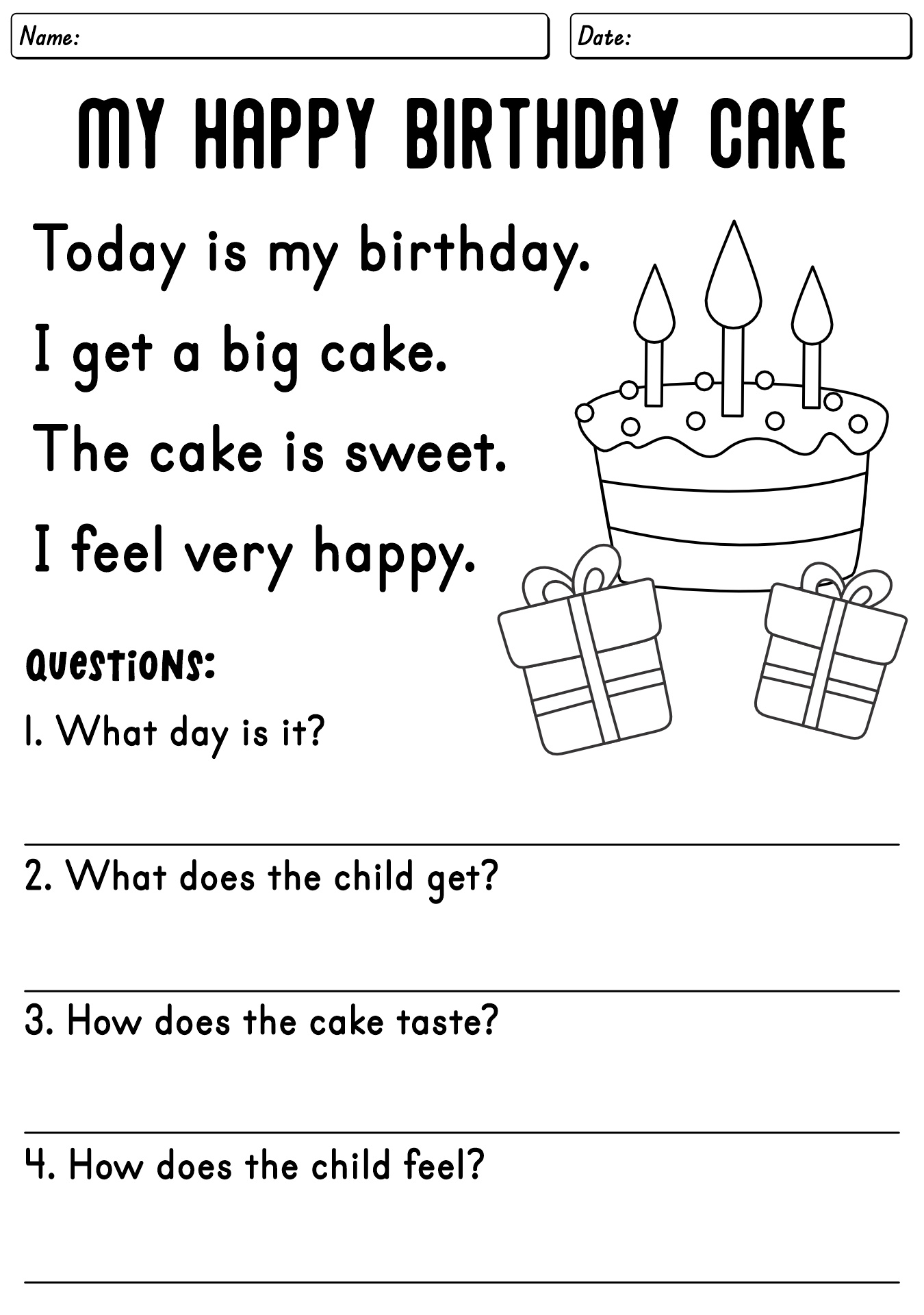 Easy Reading Activities For 1st Grade