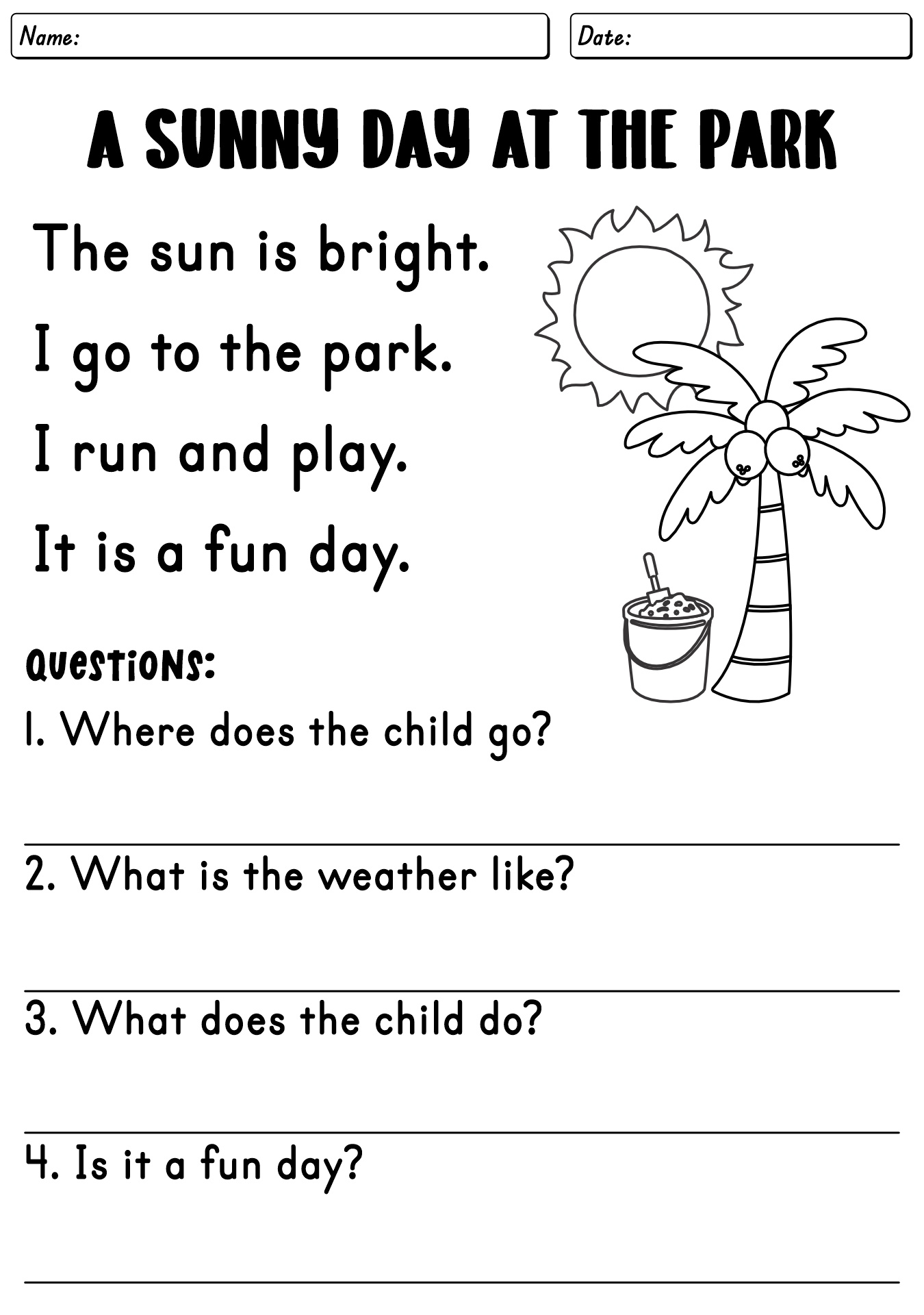 First Grade Literacy Worksheets