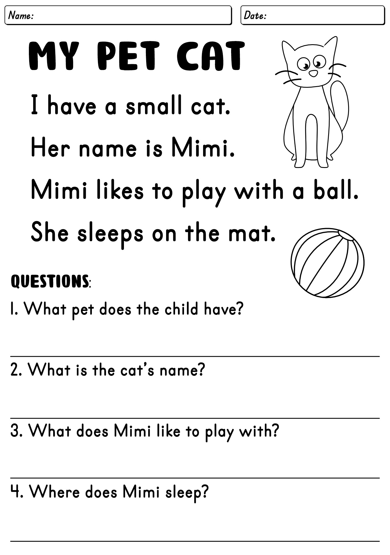 Fun Reading Worksheets For First Grade